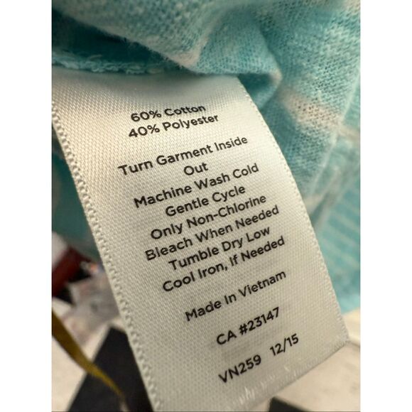 Talbots NWT Blue White Stripe Sleeveless Criss Cross Back Knit Dress 1X Plus Siz - Picture 6 of 6